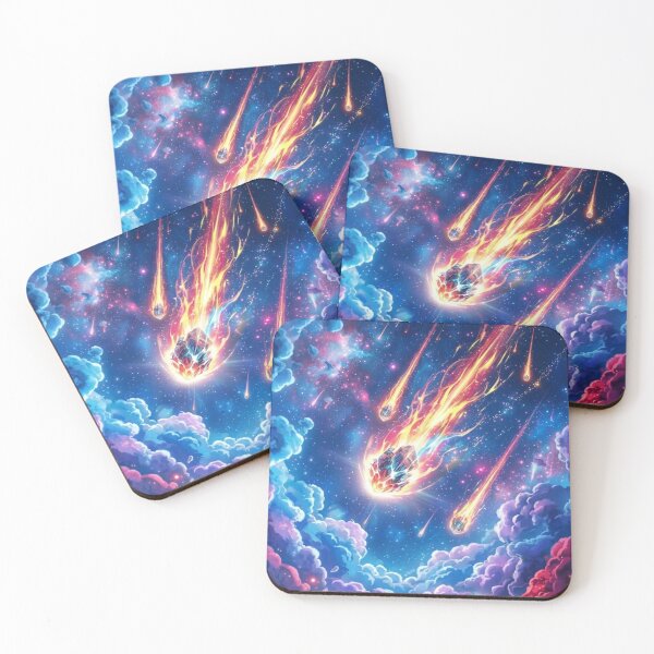 Item preview, Cosmic Rain: Falling Stars in Pastel Clouds designed and sold by Dzblack.