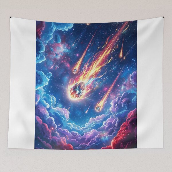 Item preview, Cosmic Rain: Falling Stars in Pastel Clouds designed and sold by Dzblack.