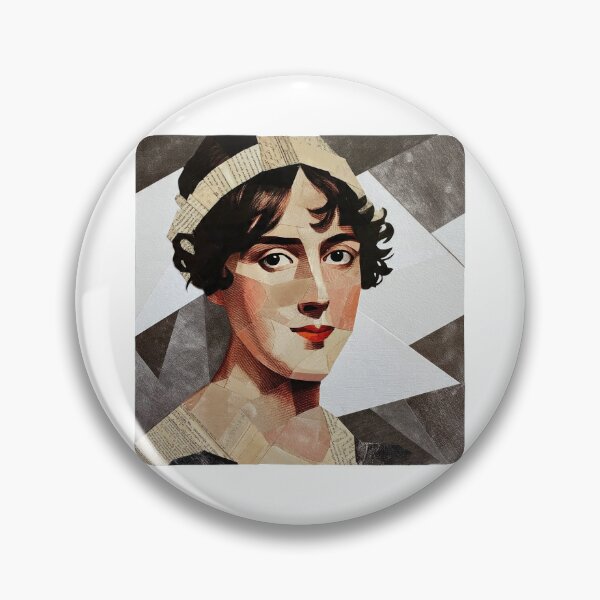 Item preview, Jane Austen – Literary Collage Portrait Art Print | Pride and Prejudice Regency Era Poster designed and sold by OzzFrequency.