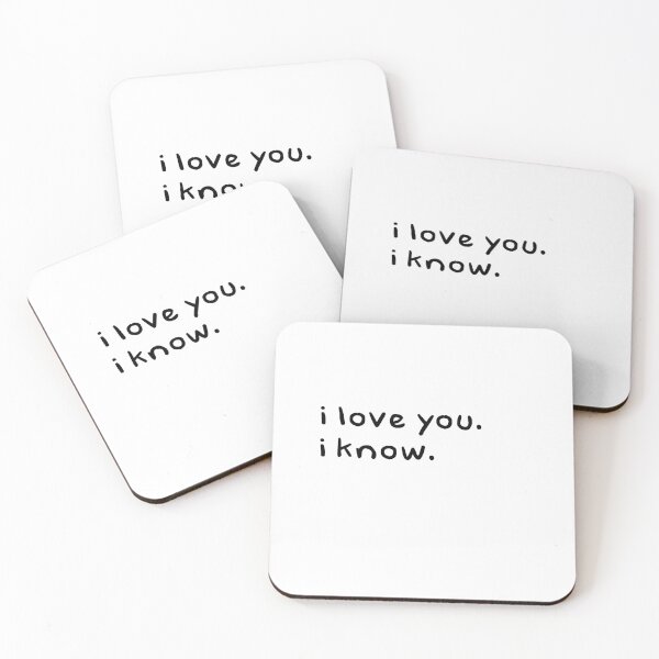 Item preview, Minimalist Romantic Quote Design – “I Love You, I Know” Couples Typography Print designed and sold by Reyxava.