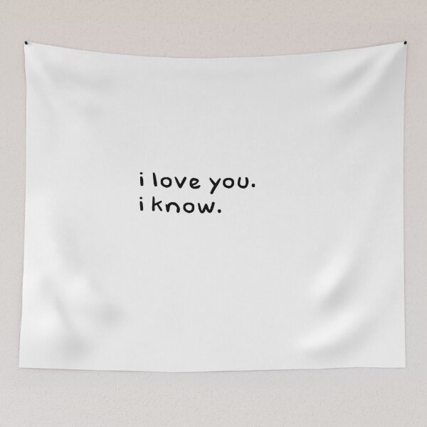 Item preview, Minimalist Romantic Quote Design – “I Love You, I Know” Couples Typography Print designed and sold by Reyxava.