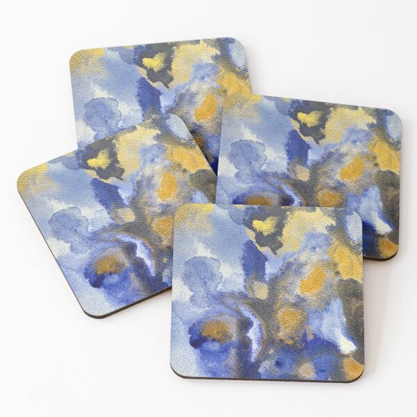 Item preview, Abstract blue and gold tones II designed and sold by Adriana Lopes.