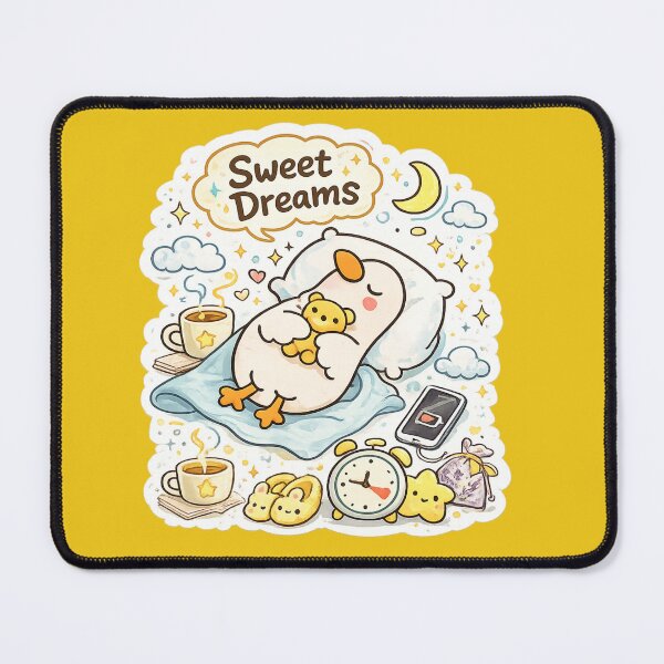 Item preview, Sweet Dreams Sleeping Duck Sticker | Cute Cozy Bedtime Duck Aesthetic Design designed and sold by sumodesign.