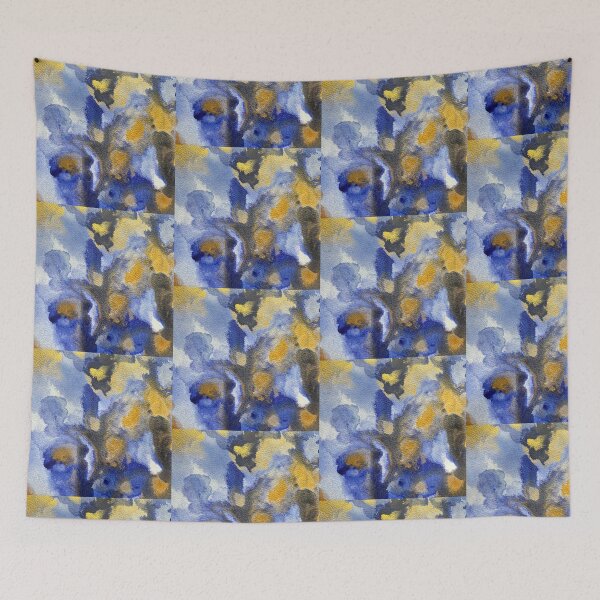 Item preview, Abstract blue and gold tones II designed and sold by Adriana Lopes.