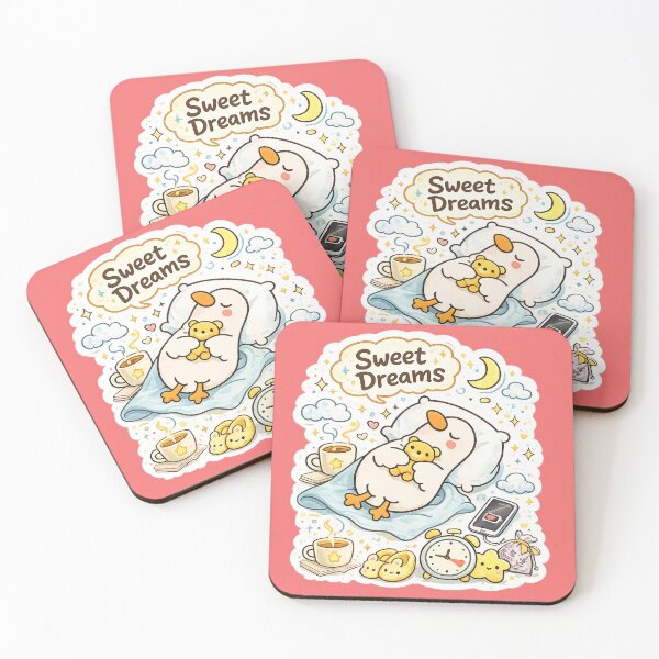 Item preview, Sweet Dreams Sleeping Duck Sticker | Cute Cozy Bedtime Duck Aesthetic Design designed and sold by sumodesign.