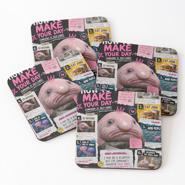 Item preview, Blobfish Make My Day Sarcastic Mixed‑Media Collage,  designed and sold by Jandedan.
