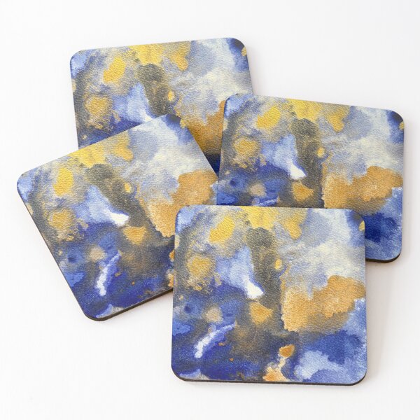 Item preview, Abstract blue and gold tones IV designed and sold by Adriana Lopes.