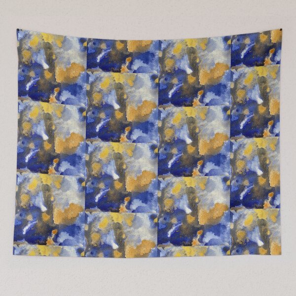 Item preview, Abstract blue and gold tones IV designed and sold by Adriana Lopes.