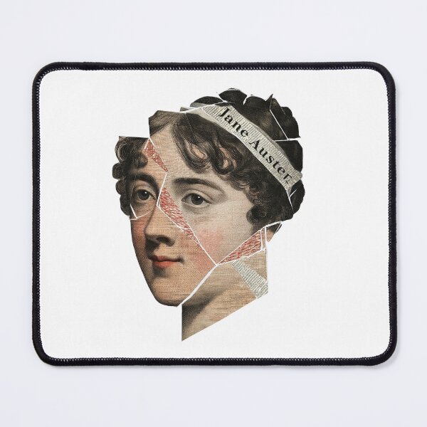 Item preview, Jane Austen – Literary Collage Portrait Art Print | Pride and Prejudice Regency Era Poster designed and sold by OzzFrequency.