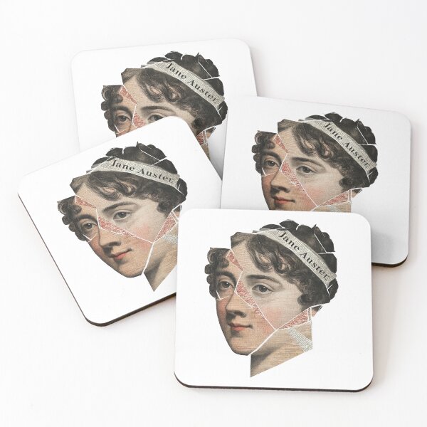 Item preview, Jane Austen – Literary Collage Portrait Art Print | Pride and Prejudice Regency Era Poster designed and sold by OzzFrequency.