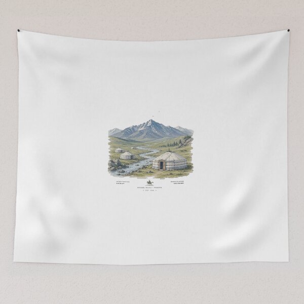 Item preview, Mongolia travel vintage holiday adventure vacation tourism word map mountain asia  designed and sold by AveniaOficial.