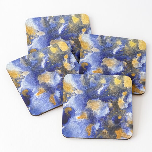 Item preview, Abstract blue and gold tones V designed and sold by Adriana Lopes.