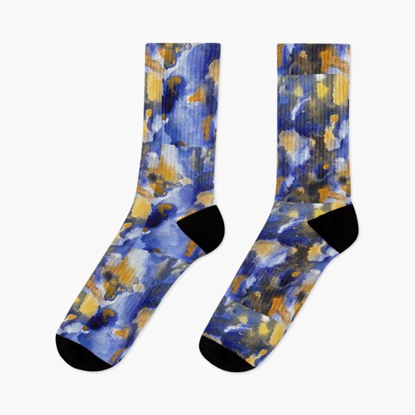 Item preview, Abstract blue and gold tones V designed and sold by Adriana Lopes.