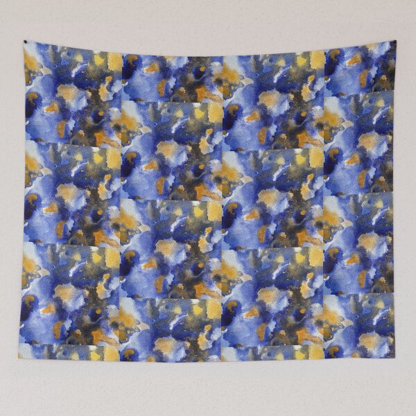 Item preview, Abstract blue and gold tones V designed and sold by Adriana Lopes.