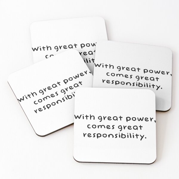 Item preview, Minimalist Inspirational Quote Design – “With Great Power Comes Great Responsibility” Typography Print designed and sold by Reyxava.
