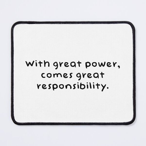 Item preview, Minimalist Inspirational Quote Design – “With Great Power Comes Great Responsibility” Typography Print designed and sold by Reyxava.