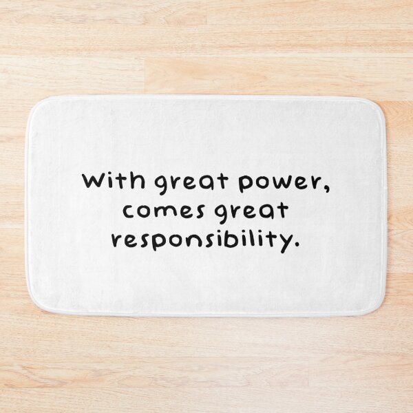 Item preview, Minimalist Inspirational Quote Design – “With Great Power Comes Great Responsibility” Typography Print designed and sold by Reyxava.