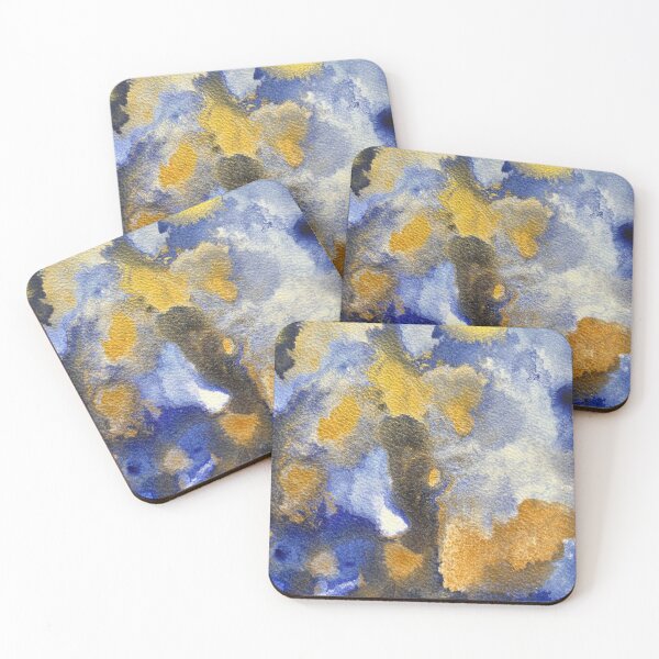 Item preview, Abstract blue and gold tones VI designed and sold by Adriana Lopes.
