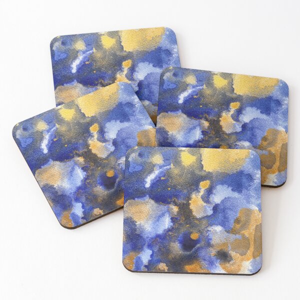 Item preview, Abstract blue and gold tones VII designed and sold by Adriana Lopes.