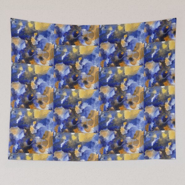 Item preview, Abstract blue and gold tones VII designed and sold by Adriana Lopes.