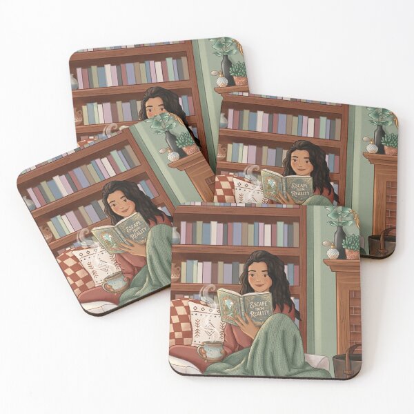 Item preview, Just a Girl Who Loves Books!! - Cozy Book Lover Aesthetic Girl!! - Girl reading in her cozy reading nook - The cozy reading nook for a bookworm designed and sold by SoffyLee586.