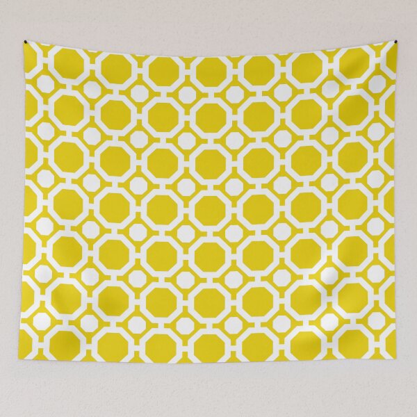 Item preview, Yellow & white geometric pattern designed and sold by Mint + Midnight.