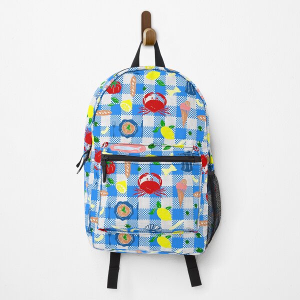 Item preview, mediterranean seaside picnic seafood crab gingham designed and sold by Gossip Rag.