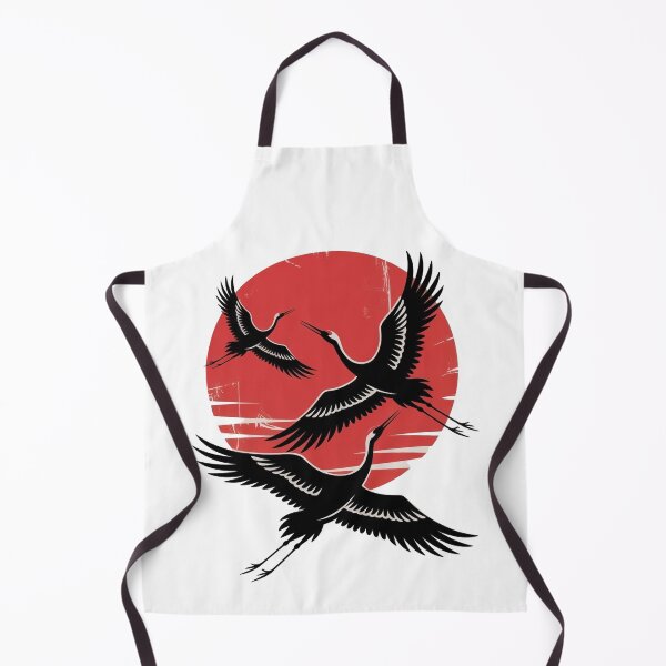 Item preview, Flying Cranes Retro Japanese Nature designed and sold by WikaKowalczyk.