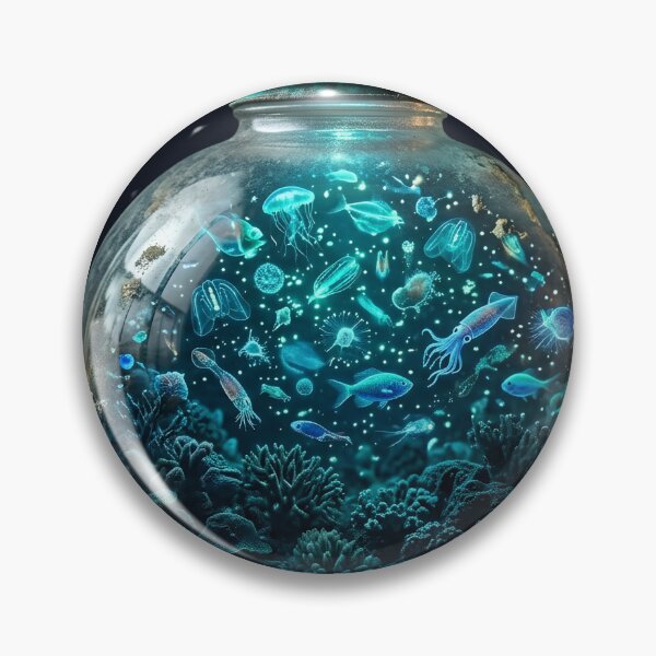 Item preview, Bioluminescent Ocean Kingdom in a Jar Art designed and sold by M.Store.
