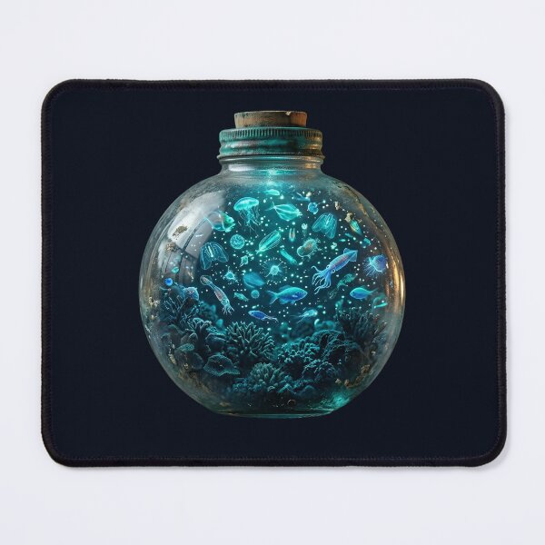 Item preview, Bioluminescent Ocean Kingdom in a Jar Art designed and sold by M.Store.