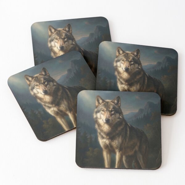 Item preview, Wild wolf on top of a rock | Portrait designed and sold by Almirante's Hub.