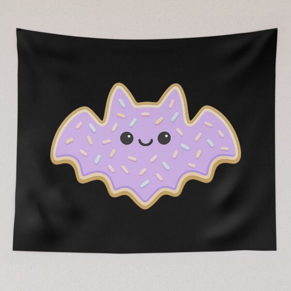 Item preview, Kawaii Lavender Bat Cookie with Sprinkles designed and sold by Questionable Taste.