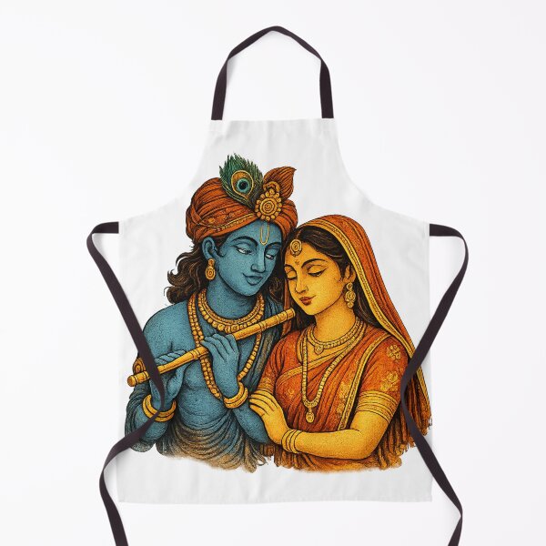 Item preview, Divine Radha Krishna Vintage Artwork designed and sold by HiteshArt111.