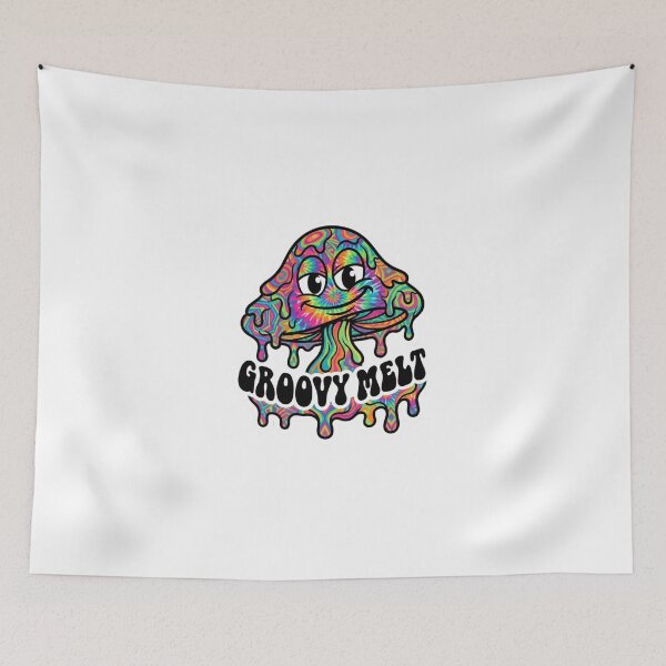 Item preview, Groovy Melt Trippy Melting Mushroom Sticker designed and sold by JeevanStickers.