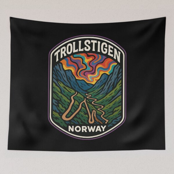 Item preview, Trollstigen Norway Trippy Travel designed and sold by TomFrontierArt.