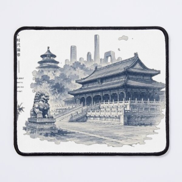 Item preview, Beijing travel vintage holiday adventure vacation tourism word map mountain asia  designed and sold by AveniaOficial.