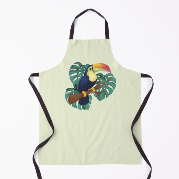 Item preview, Iridescent toucan perched on a branch in a tropical style designed and sold by tornasolhaze.