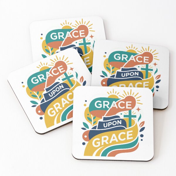 Item preview, Grace Upon Grace Christian Faith Quote Illustration designed and sold by camisagrafica.