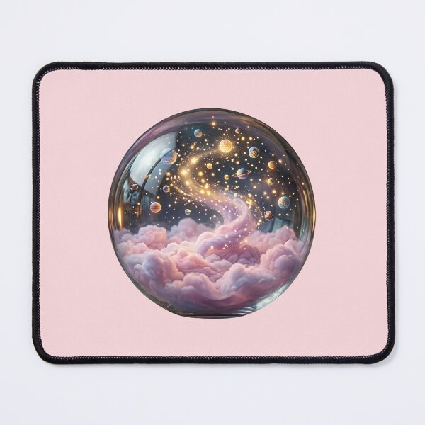 Item preview, Cosmic Galaxy and Pink Clouds Crystal Ball designed and sold by M.Store.
