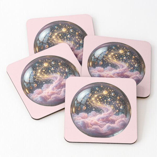Item preview, Cosmic Galaxy and Pink Clouds Crystal Ball designed and sold by M.Store.