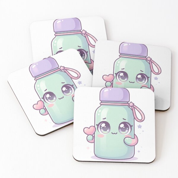 Item preview, Cute Kawaii Water Bottle Pastel Chibi Sticker designed and sold by JeevanStickers.