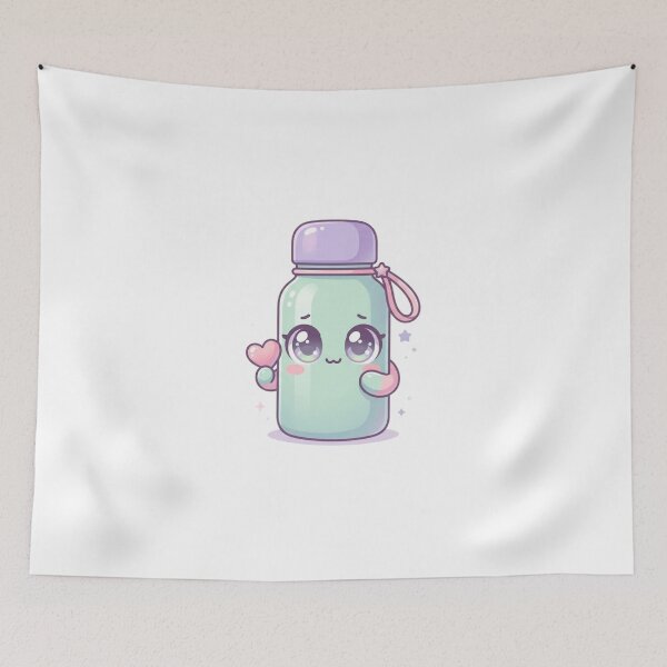 Item preview, Cute Kawaii Water Bottle Pastel Chibi Sticker designed and sold by JeevanStickers.