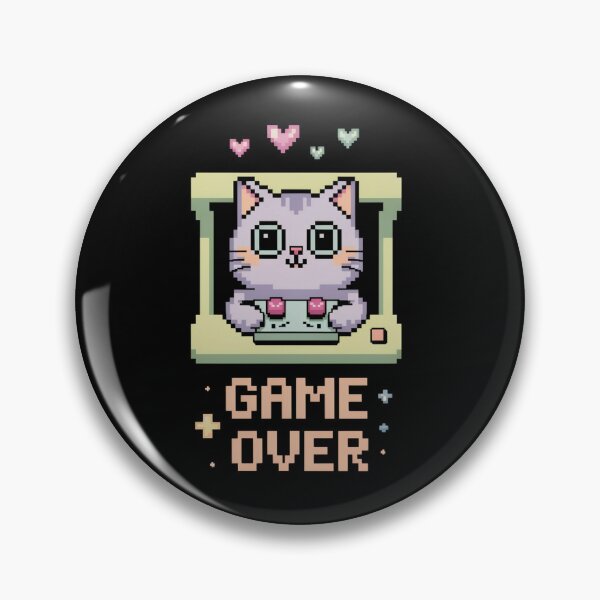 Item preview, Game Over Cute Cat T-shirt For Game Lovers designed and sold by Lopez-Design.