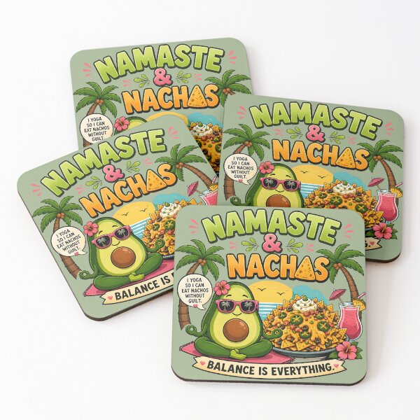 Item preview, Namaste & Nachos – Funny Avocado Yoga Summer Meme designed and sold by  MAD's Recreation Studio.