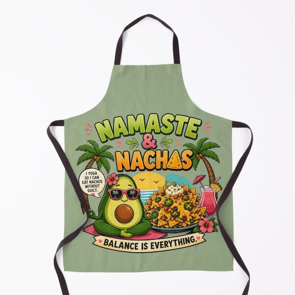 Item preview, Namaste & Nachos – Funny Avocado Yoga Summer Meme designed and sold by Artistry in Motion by MADsrecreation.