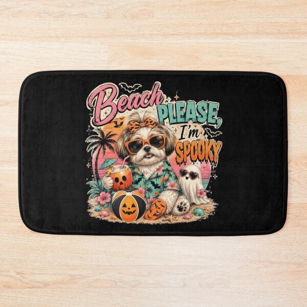 Item preview, Summerween Beach Please I'm Spooky Cute Shih Tzu Halloween Hawaiian designed and sold by Cute & Sassy Custom Gifting Boutiques.