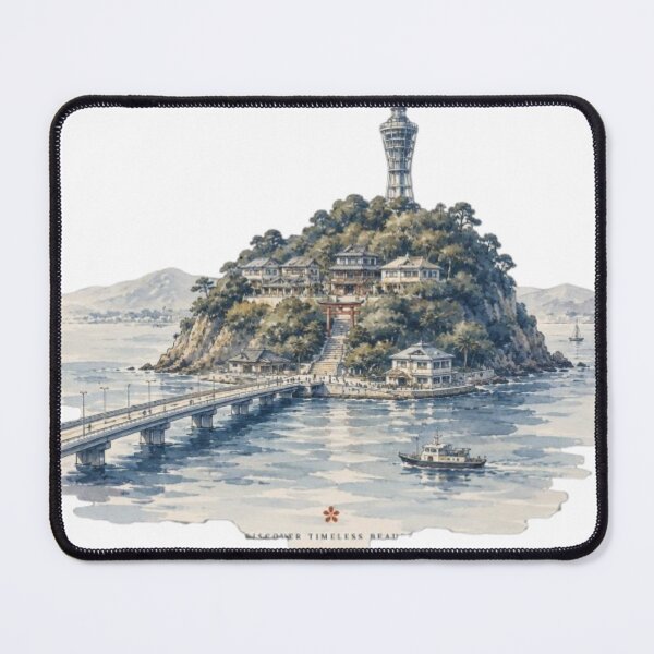 Item preview, Enoshima travel vintage holiday adventure vacation tourism word map , mountain , asia  designed and sold by AveniaOficial.