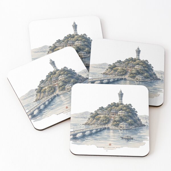 Item preview, Enoshima travel vintage holiday adventure vacation tourism word map , mountain , asia  designed and sold by AveniaOficial.