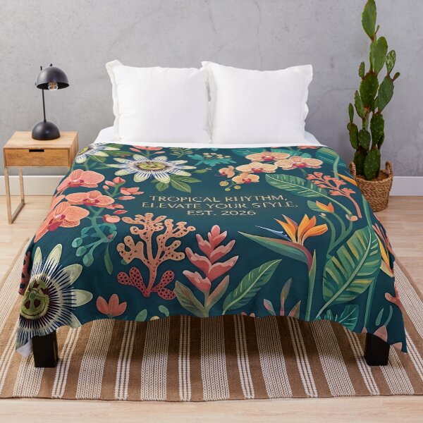 Item preview, Tropical Rhythm Floral Botanical Pattern Art designed and sold by Originaledesign.