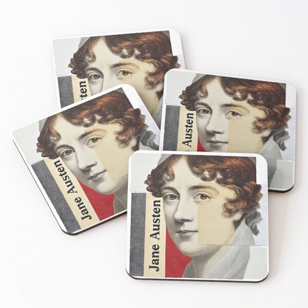 Item preview, Jane Austen – Literary Collage Portrait Art Print | Pride and Prejudice Regency Era Poster designed and sold by OzzFrequency.